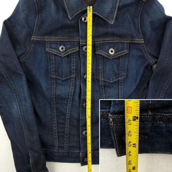 AG Adriano Goldschmied Robyn Denim Jean Trucker Style Jacket Stretch Women's XS - Picture 7 of 14